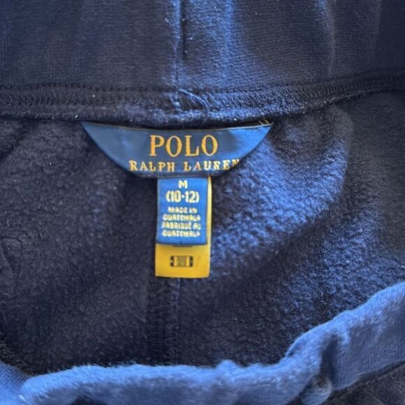 Polo by Ralph Lauren knit shorts, navy with white polo horse, size medium (10-12 - Picture 6 of 8